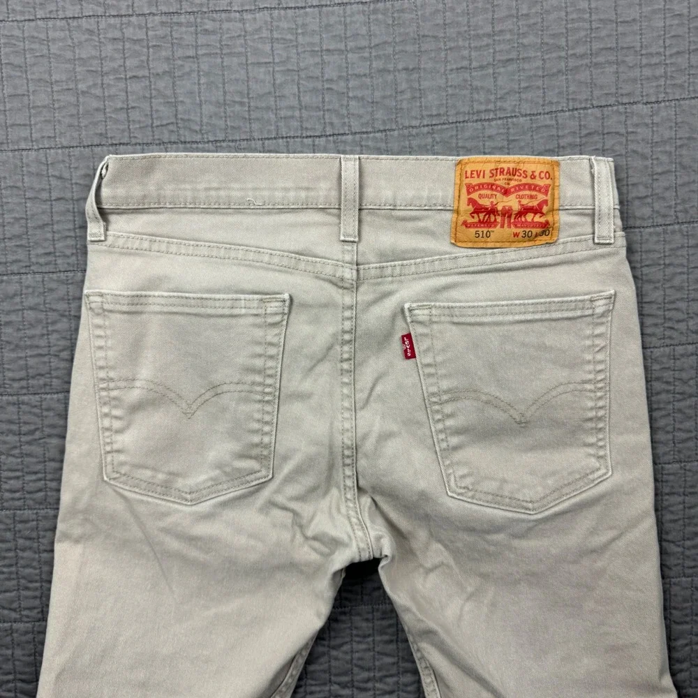 Levis 510 Skinny Fit Khaki Tan Jeans Mens 30x30 (29x28) Minimalist Pants